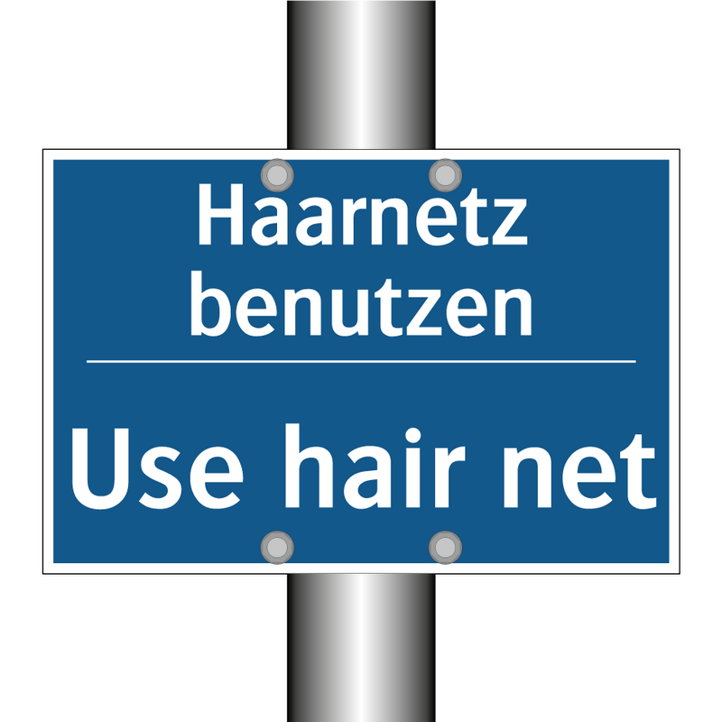 Haarnetz benutzen - Use hair net