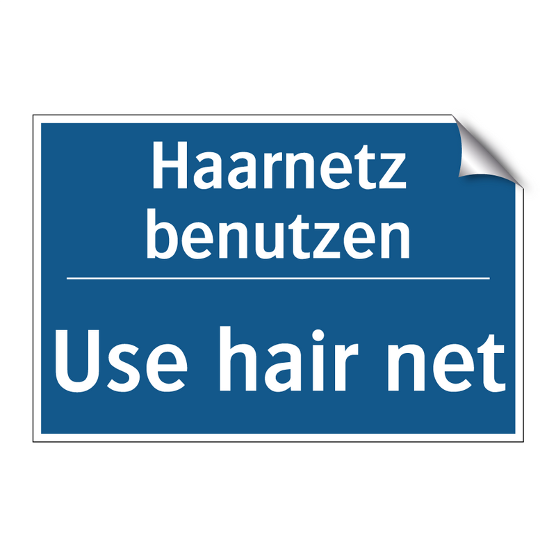 Haarnetz benutzen - Use hair net