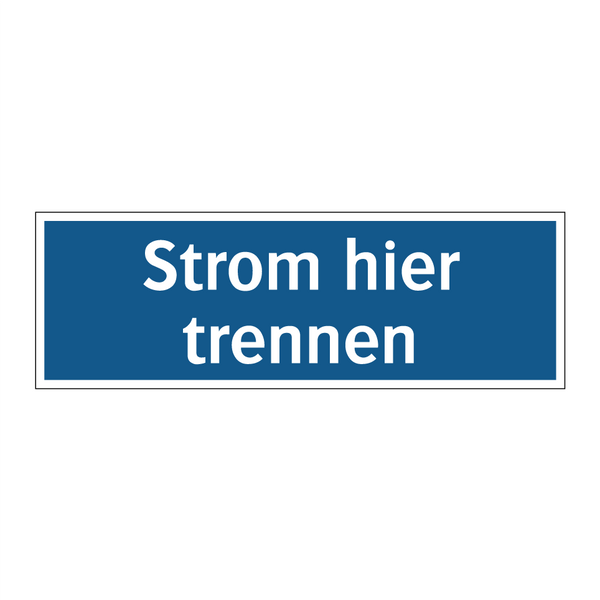 Strom hier trennen