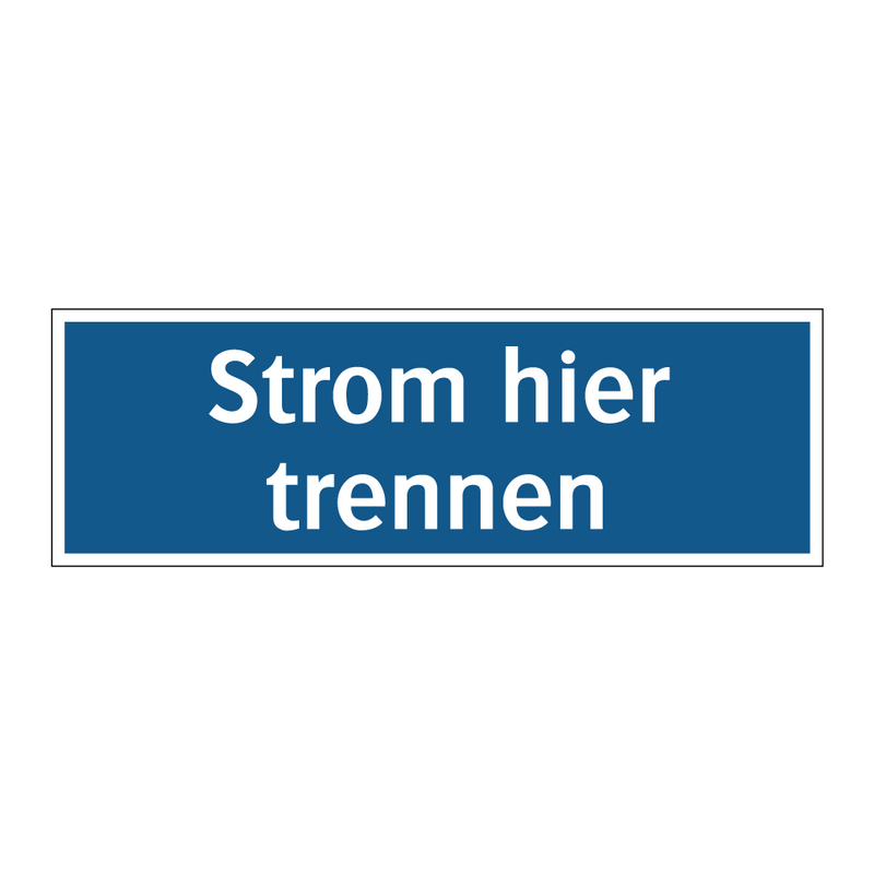 Strom hier trennen