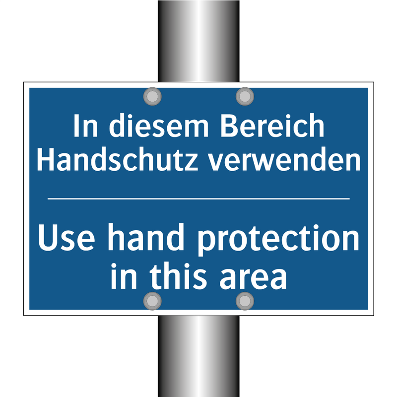 In diesem Bereich Handschutz verwenden/.../ - Use hand protection in this area/.../
