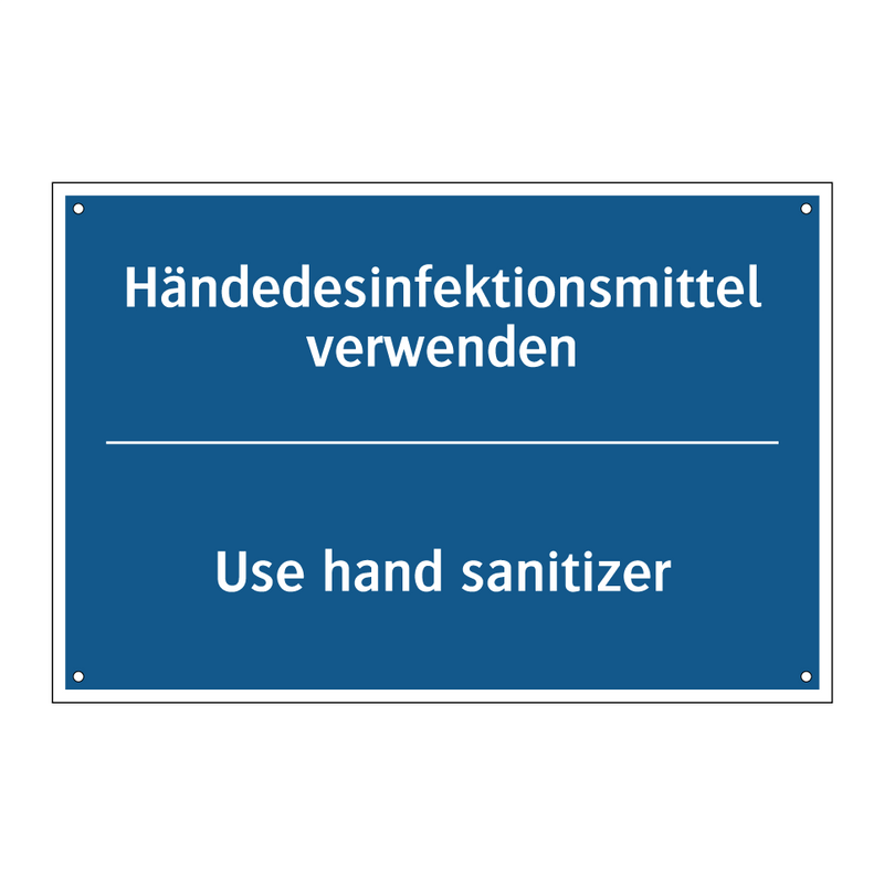 Händedesinfektionsmittel verwenden/.../ - Use hand sanitizer