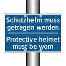 Schutzhelm muss getragen werden/.../ - Protective helmet must be worn