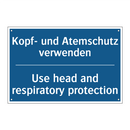 Kopf- und Atemschutz verwenden - Use head and respiratory protection/.../