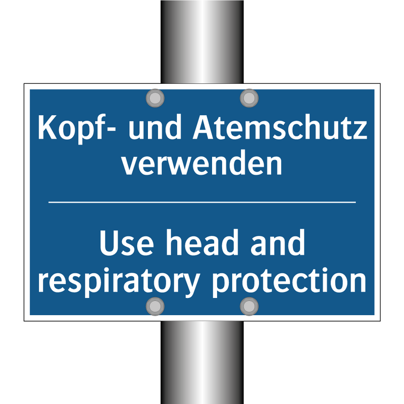 Kopf- und Atemschutz verwenden - Use head and respiratory protection/.../