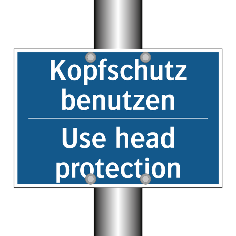 Kopfschutz benutzen - Use head protection
