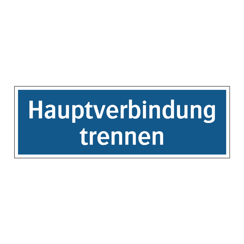 Hauptverbindung trennen