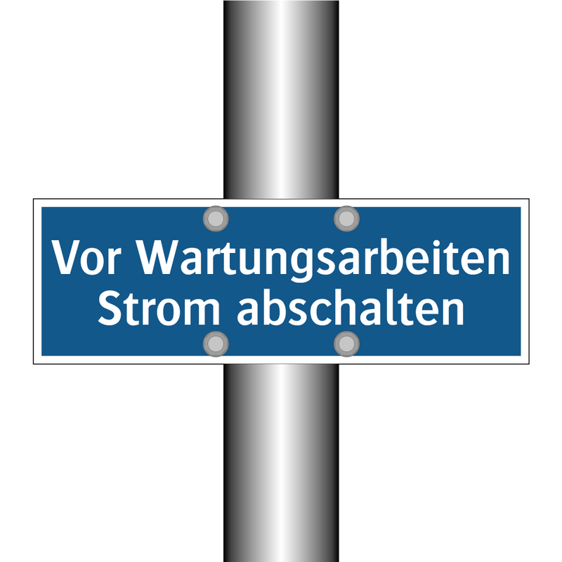 Vor Wartungsarbeiten Strom abschalten
