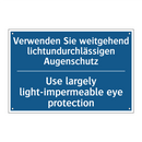 Verwenden Sie weitgehend lichtundurchlässigen /.../ - Use largely light-impermeable /.../