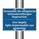 Verwenden Sie weitgehend lichtundurchlässigen /.../ - Use largely light-impermeable /.../