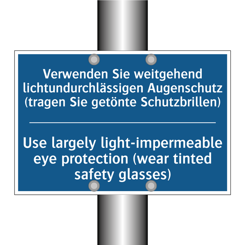 Verwenden Sie weitgehend lichtundurchlässigen /.../ - Use largely light-impermeable /.../