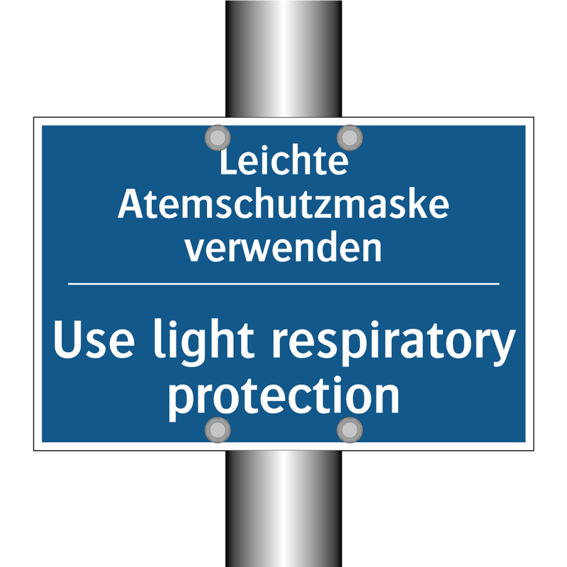 Leichte Atemschutzmaske verwenden/.../ - Use light respiratory protection/.../