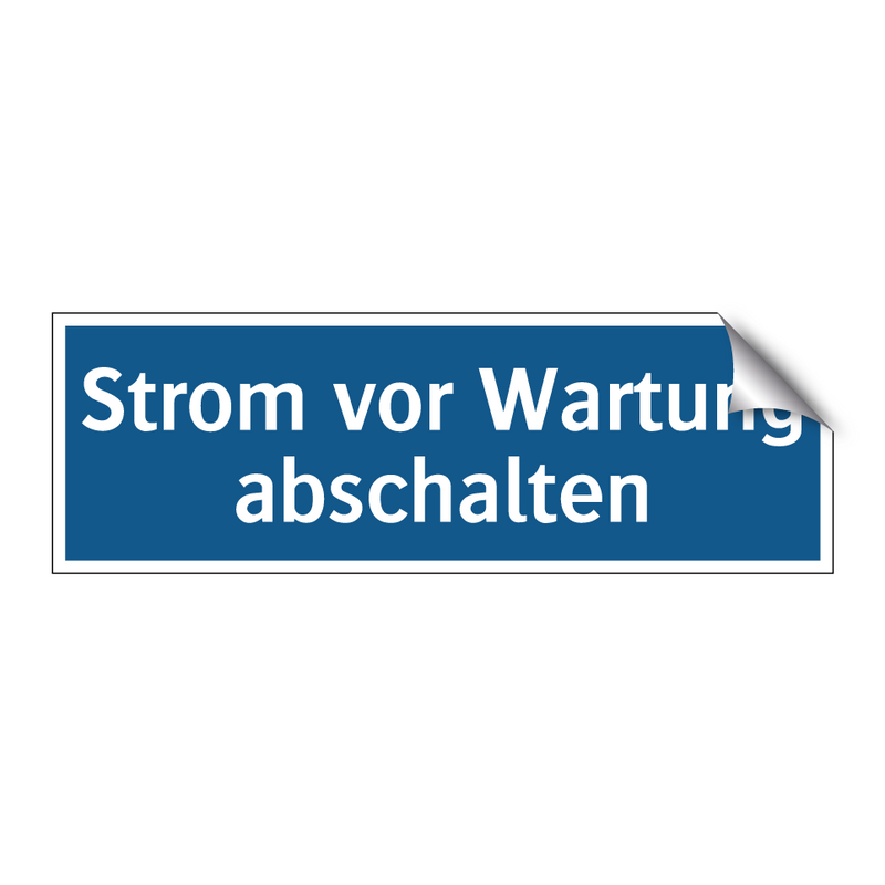 Strom vor Wartung abschalten
