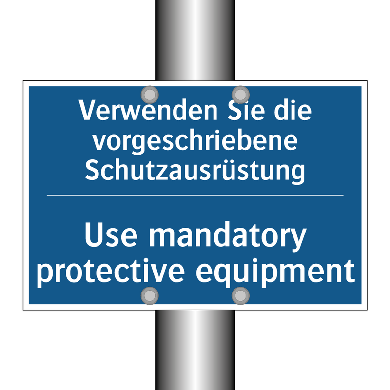 Verwenden Sie die vorgeschriebene /.../ - Use mandatory protective equipment/.../