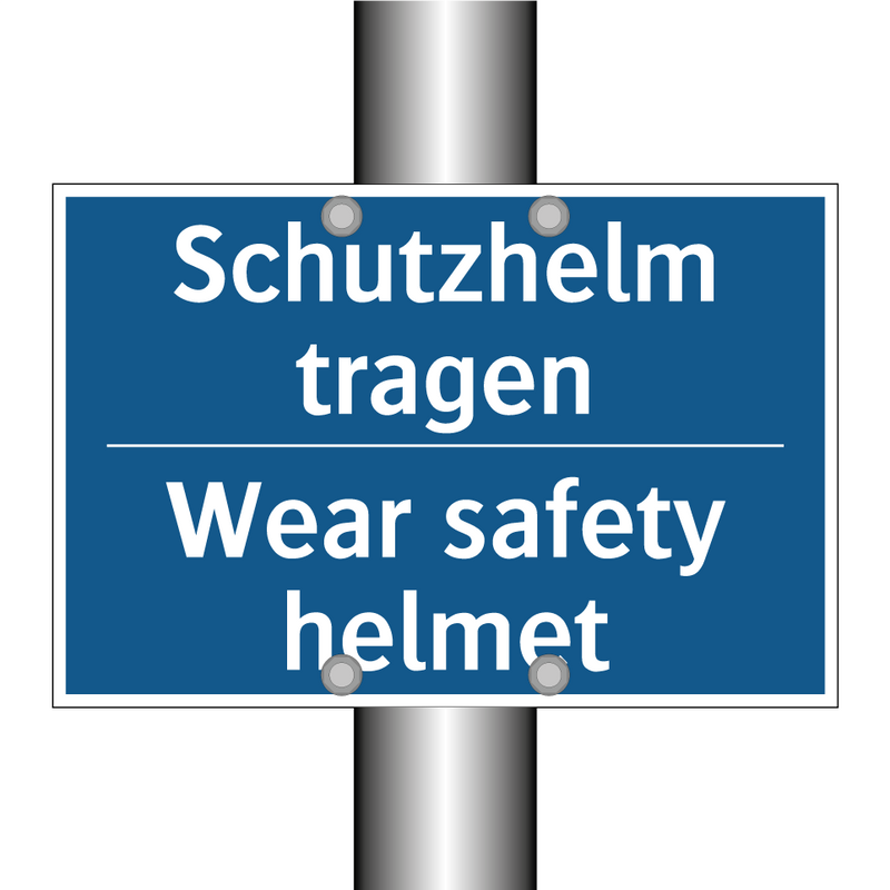 Schutzhelm tragen - Wear safety helmet