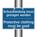 Schutzkleidung muss getragen werden/.../ - Protective clothing must be used/.../