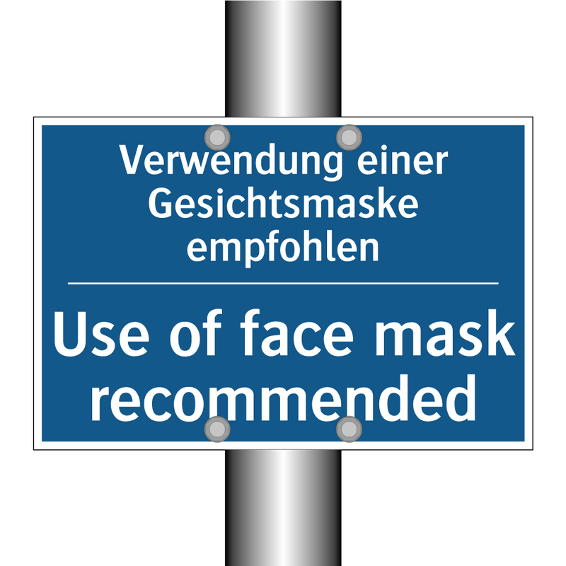 Verwendung einer Gesichtsmaske /.../ - Use of face mask recommended