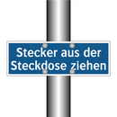 Stecker aus der Steckdose ziehen