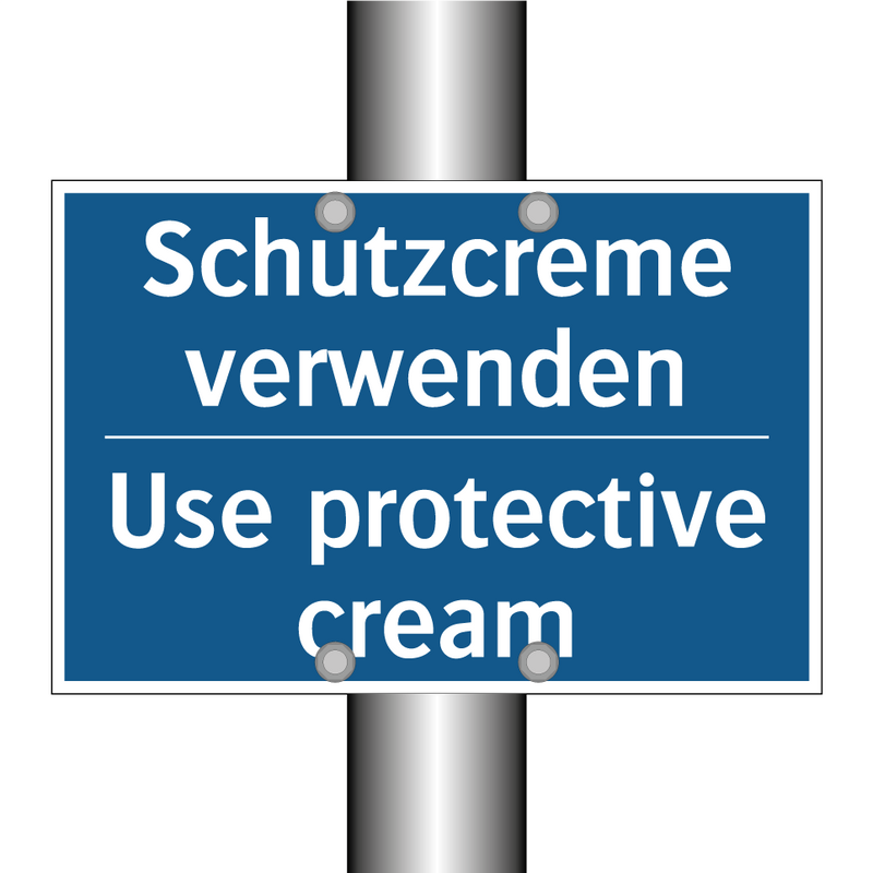 Schutzcreme verwenden - Use protective cream