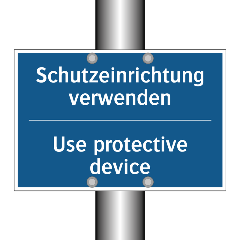 Schutzeinrichtung verwenden - Use protective device