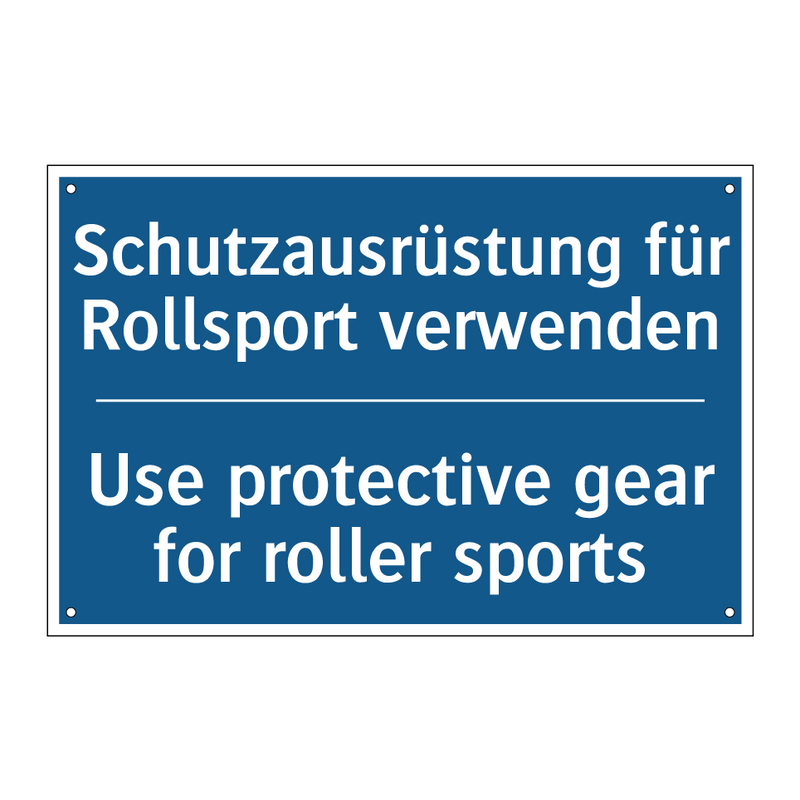 Schutzausrüstung für Rollsport /.../ - Use protective gear for roller /.../