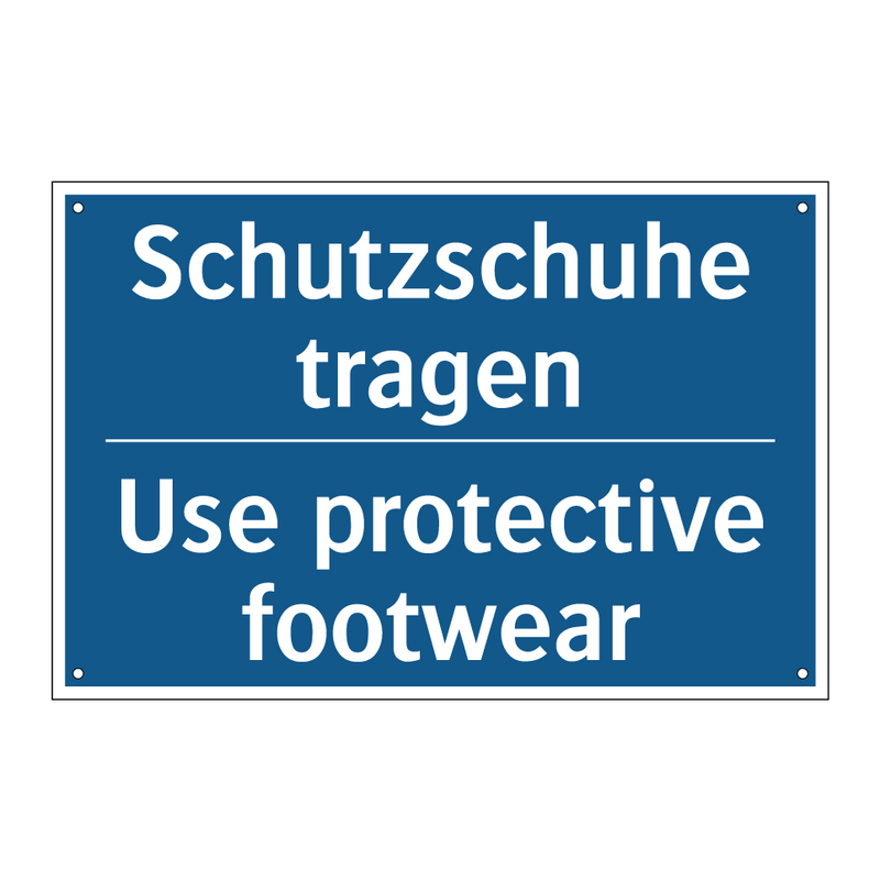 Schutzschuhe tragen - Use protective footwear