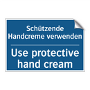 Schützende Handcreme verwenden - Use protective hand cream
