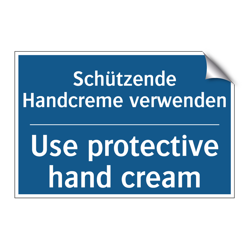 Schützende Handcreme verwenden - Use protective hand cream
