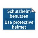 Schutzhelm benutzen - Use protective helmet