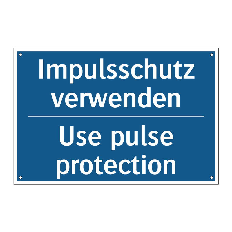 Impulsschutz verwenden - Use pulse protection