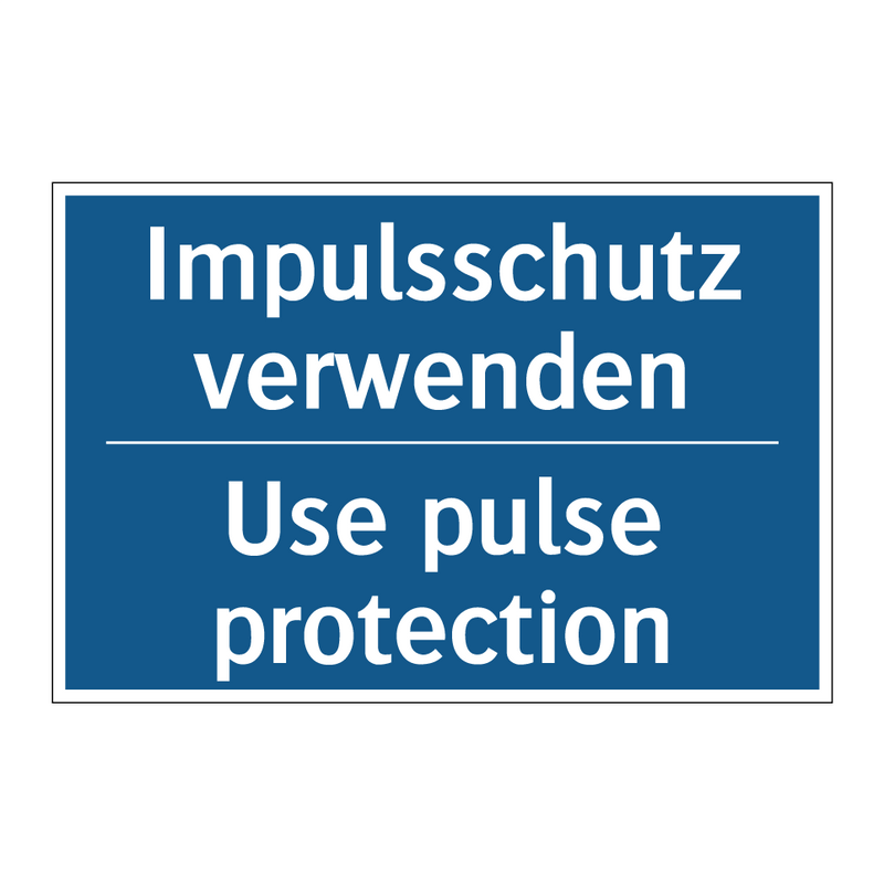 Impulsschutz verwenden - Use pulse protection