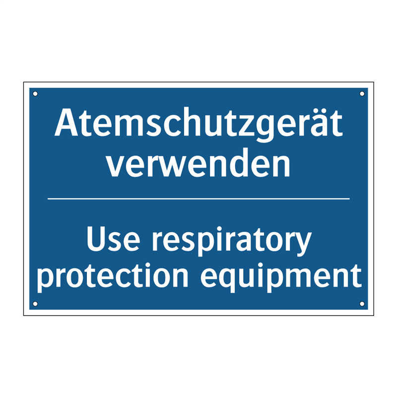 Atemschutzgerät verwenden - Use respiratory protection equipment/.../