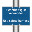 Sicherheitsgurt verwenden - Use safety harness