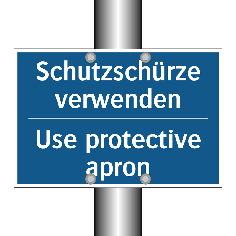 Schutzschürze verwenden - Use protective apron