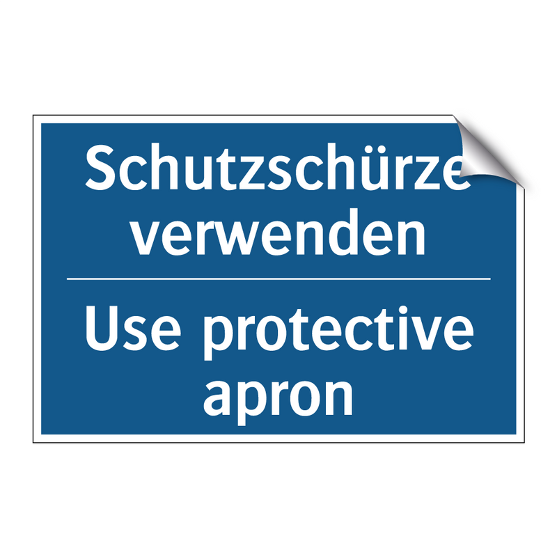 Schutzschürze verwenden - Use protective apron