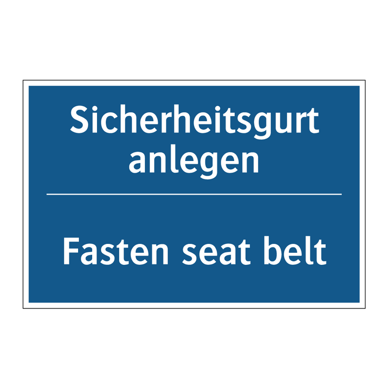 Sicherheitsgurt anlegen - Fasten seat belt