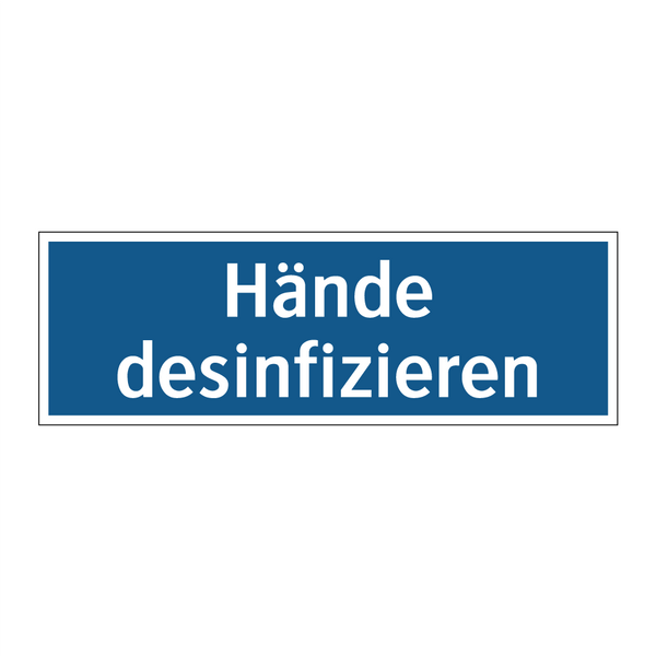 Hände desinfizieren