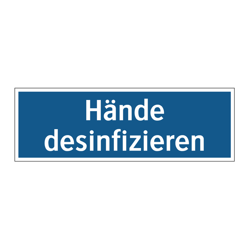 Hände desinfizieren