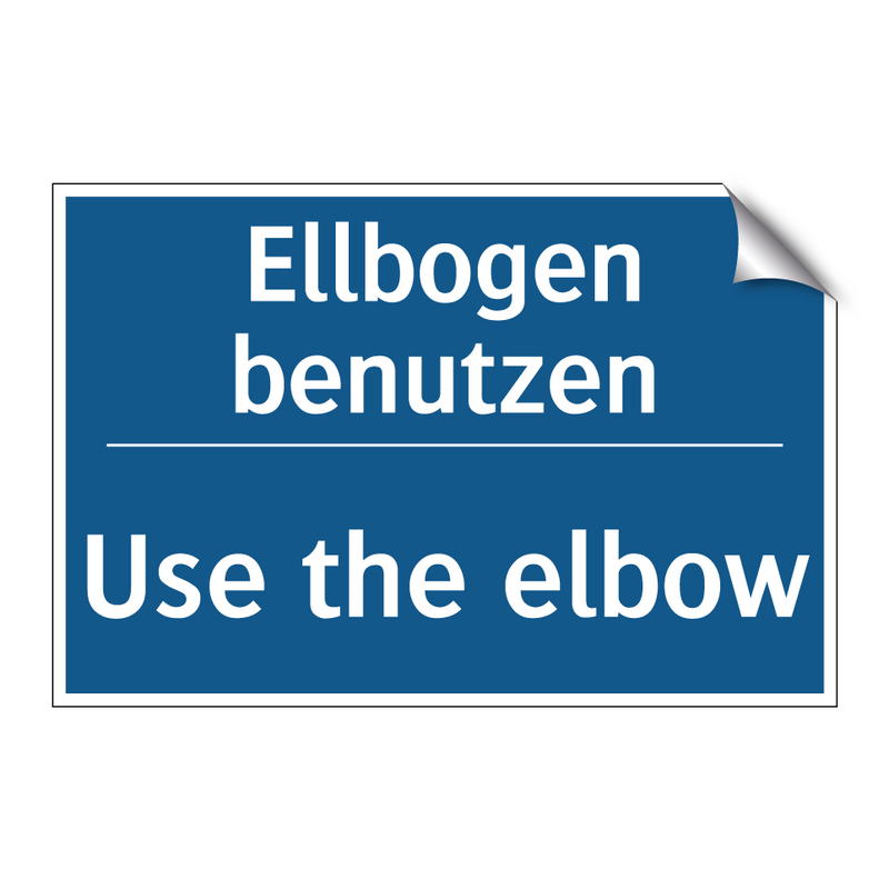 Ellbogen benutzen - Use the elbow