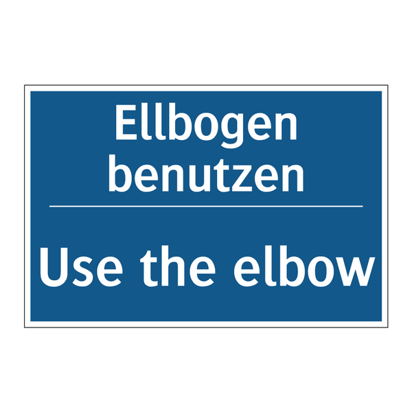 Ellbogen benutzen - Use the elbow