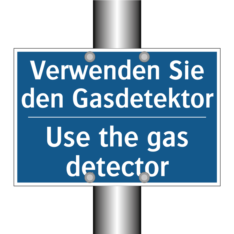 Verwenden Sie den Gasdetektor - Use the gas detector