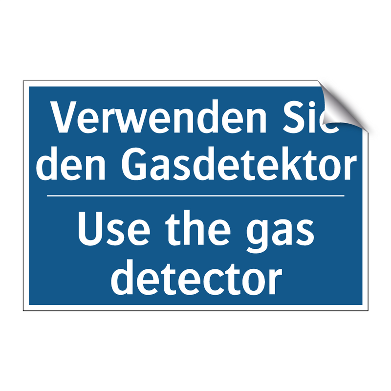 Verwenden Sie den Gasdetektor - Use the gas detector