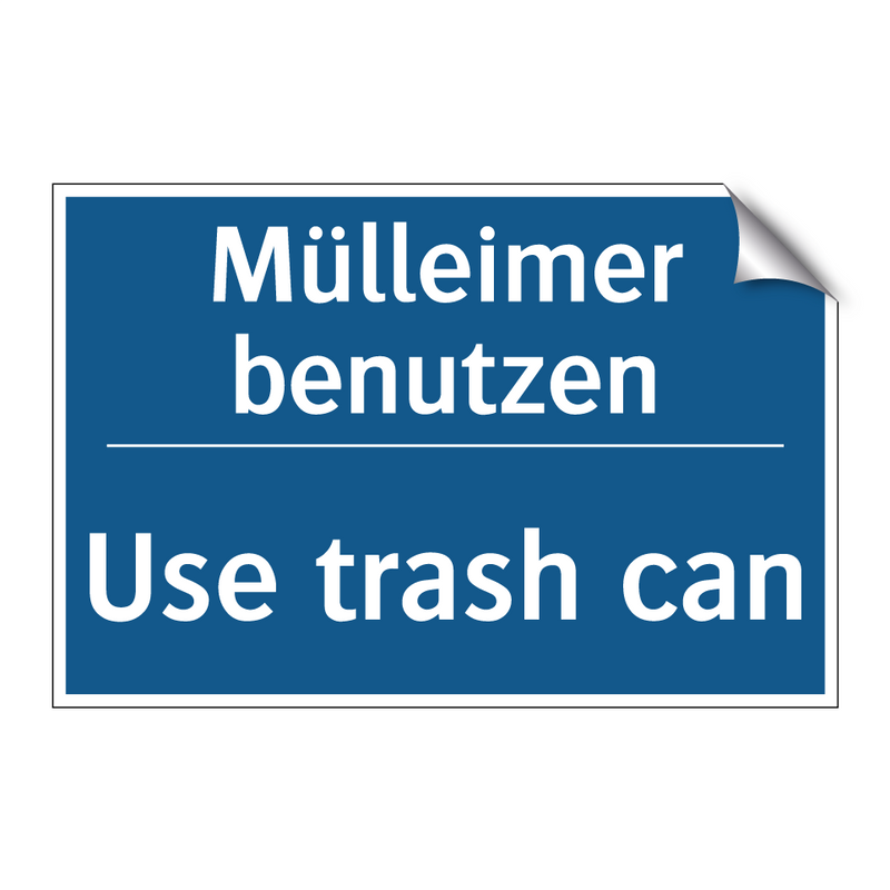 Mülleimer benutzen - Use trash can