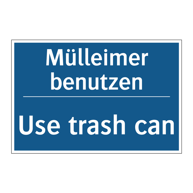 Mülleimer benutzen - Use trash can
