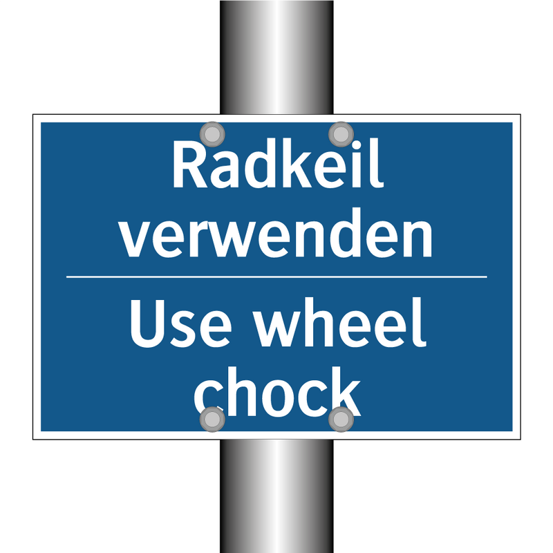 Radkeil verwenden - Use wheel chock