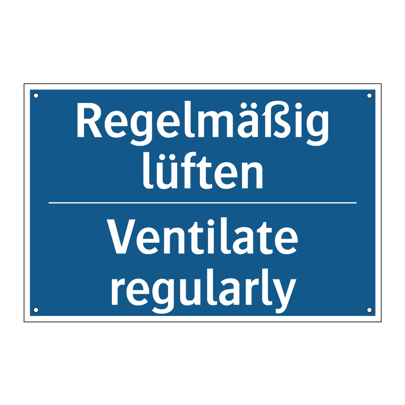 Regelmäßig lüften - Ventilate regularly
