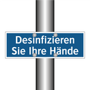 Desinfizieren Sie Ihre Hände