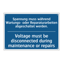 Spannung muss während Wartungs- /.../ - Voltage must be disconnected during /.../