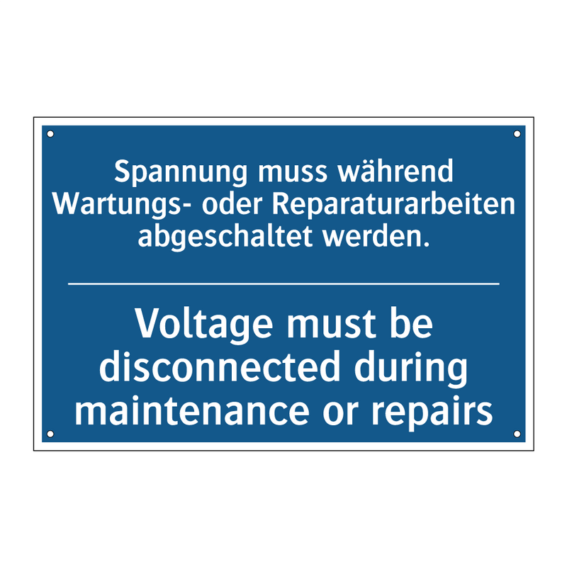 Spannung muss während Wartungs- /.../ - Voltage must be disconnected during /.../