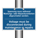 Spannung muss während Wartungs- /.../ - Voltage must be disconnected during /.../